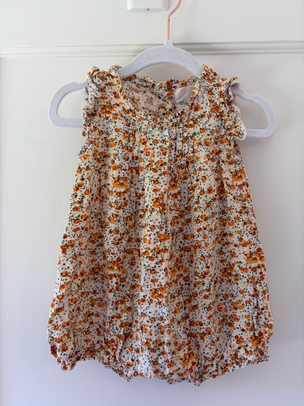 Vignette Baby Girls Ruffle Floral Bubble Romper Rayon 12-18 months